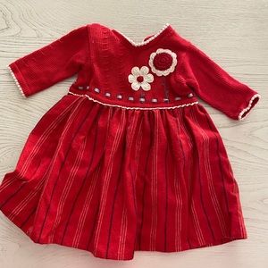 SHARON RED HANDMADE DRESS SIZE 2 MADE IN ARMENIA